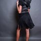 “Frayline” Denim Wrap Skirt
