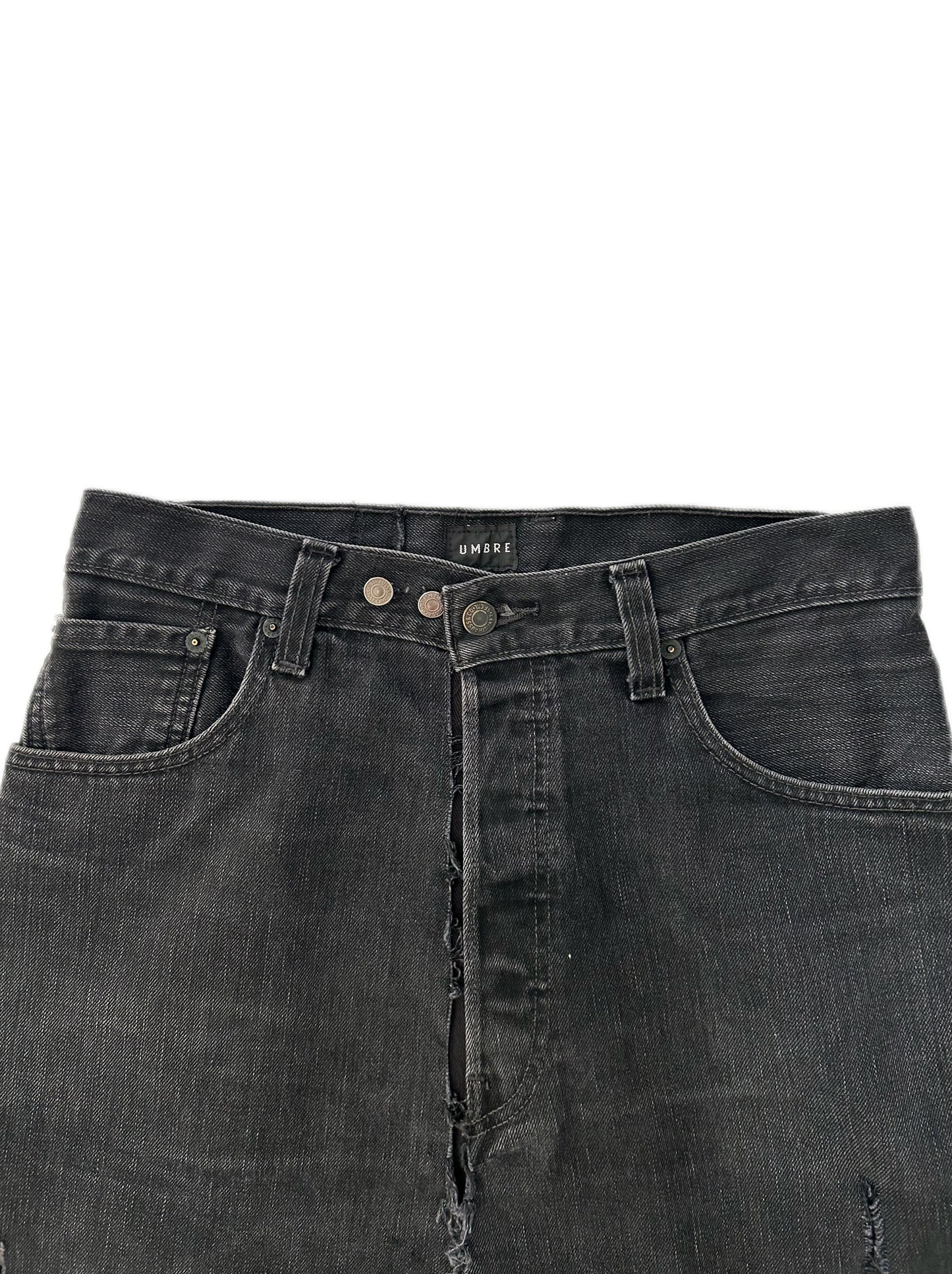 “Frayline” Denim Wrap Skirt